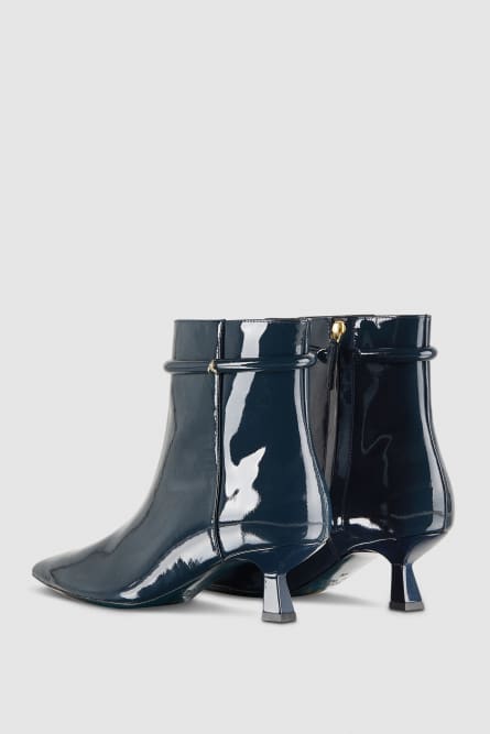 Tronchetti con zip in pelle, Grigio, Patrizia Pepe