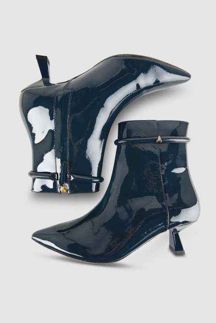 Tronchetti con zip in pelle, Grigio, Patrizia Pepe