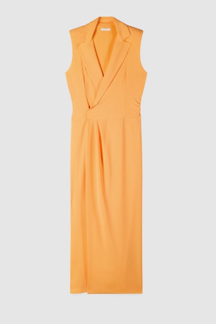 Robe blazer en crêpe sablé, Orange, Patrizia Pepe