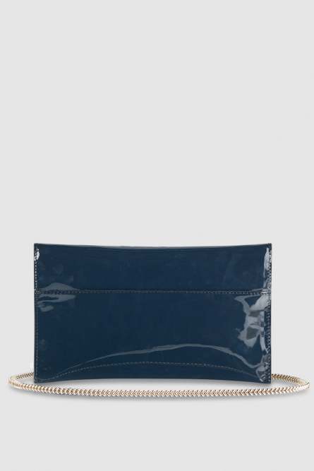Clutch with chain shoulder strap, Grey, Patrizia Pepe