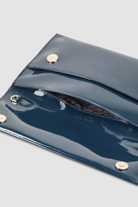 Clutch with chain shoulder strap, Grey, Patrizia Pepe