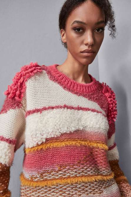 Soft round neckline sweater, Multicolor, Patrizia Pepe