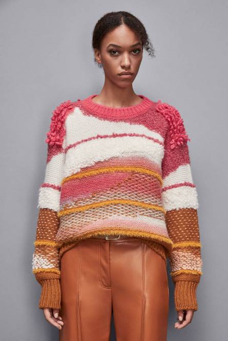 Soft round neckline sweater, Multicolor, Patrizia Pepe