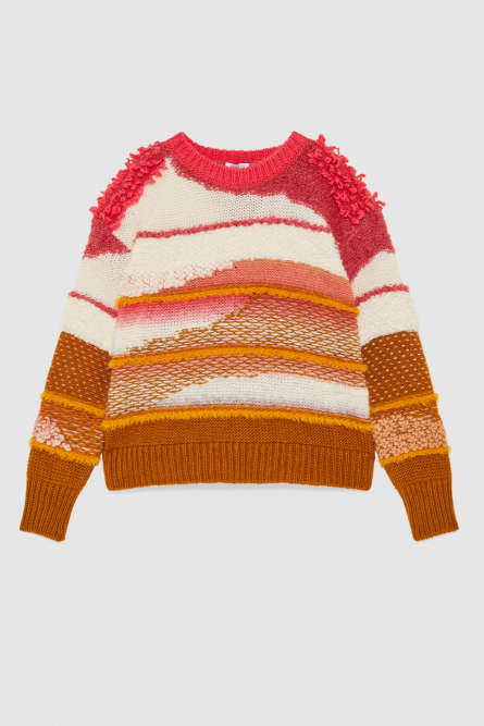 Soft round neckline sweater, Multicolor, Patrizia Pepe