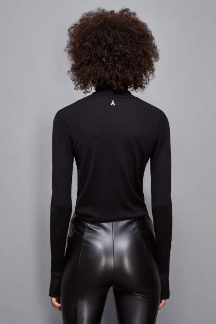 Slim fit wool turtleneck, Black, Patrizia Pepe