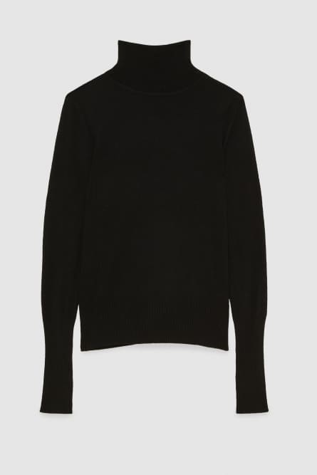 Slim fit wool turtleneck, Black, Patrizia Pepe