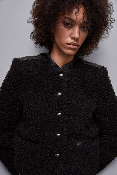Slim fit jacket with buttons, Black, Patrizia Pepe