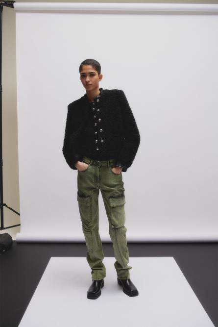 Cargo over denim pants, Green, Patrizia Pepe