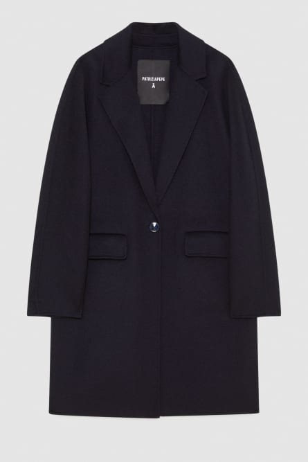 One-button coat, Blue, Patrizia Pepe