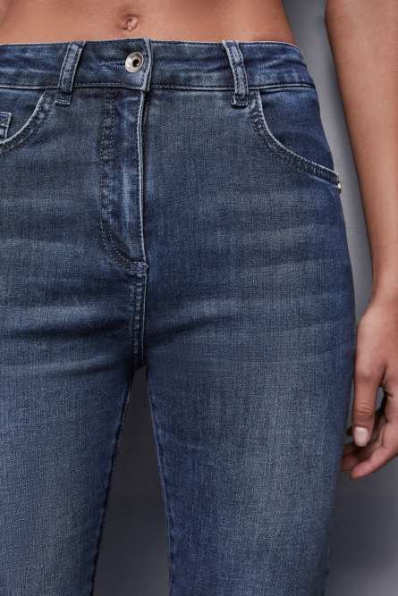 Schmale Hose in Denim-Blau, Hellblau, Patrizia Pepe