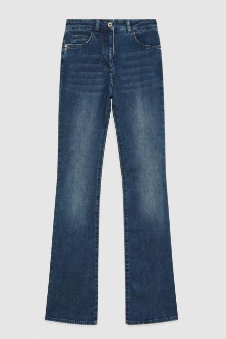 Schmale Hose in Denim-Blau, Hellblau, Patrizia Pepe