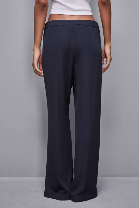 Low waist pants with colorful band, Blue, White, Patrizia Pepe