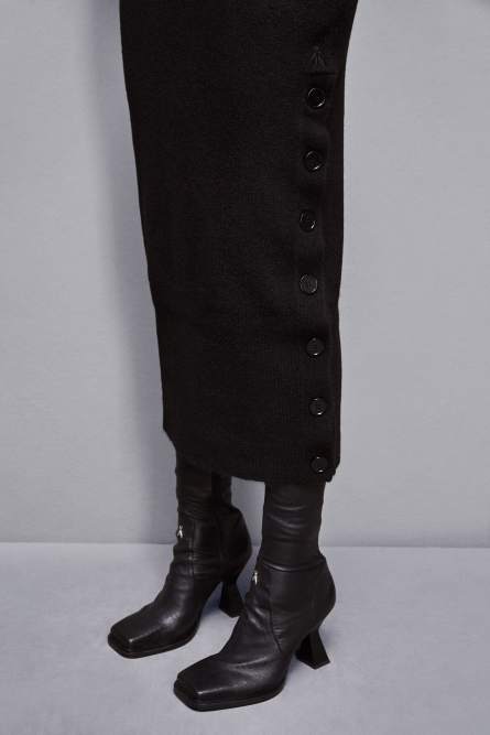 Langärmeliges Midikleid, Schwarz, Patrizia Pepe