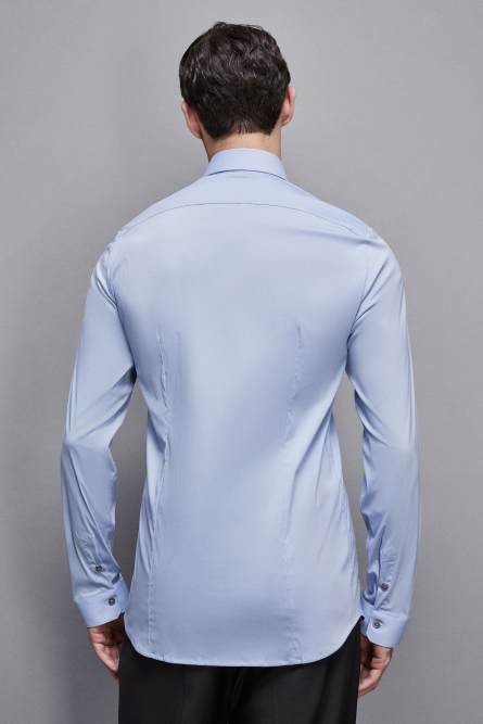 Cotton poplin long shirt, Light Blue, Patrizia Pepe