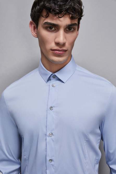 Cotton poplin long shirt, Light Blue, Patrizia Pepe