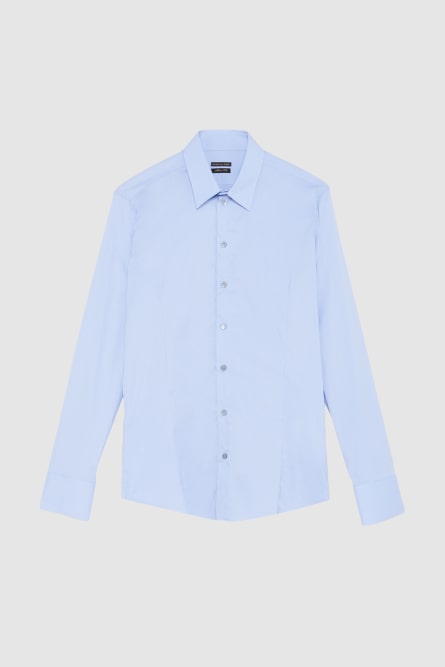 Cotton poplin long shirt, Light Blue, Patrizia Pepe