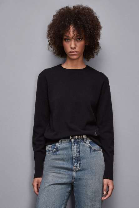 Cashmere Jumper, Black, Patrizia Pepe