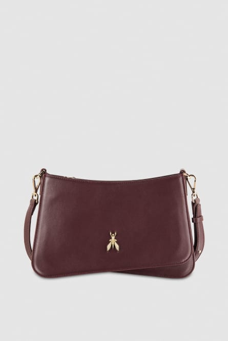 Shoulder bag with leather handles, Purple, Patrizia Pepe