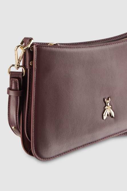 Shoulder bag with leather handles, Purple, Patrizia Pepe