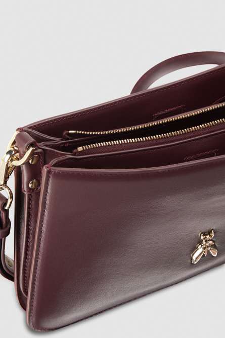 Shoulder bag with leather handles, Purple, Patrizia Pepe