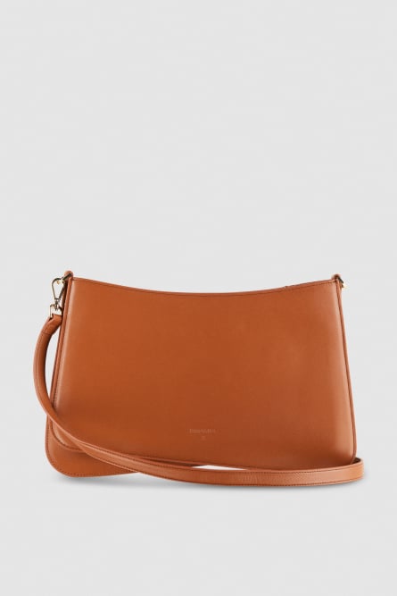 Handbag with detachable shoulder strap, Brown, Patrizia Pepe