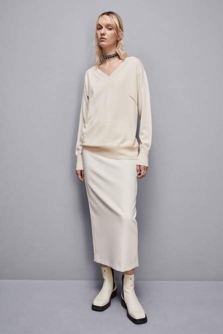Soft wool sweater, Beige, Patrizia Pepe