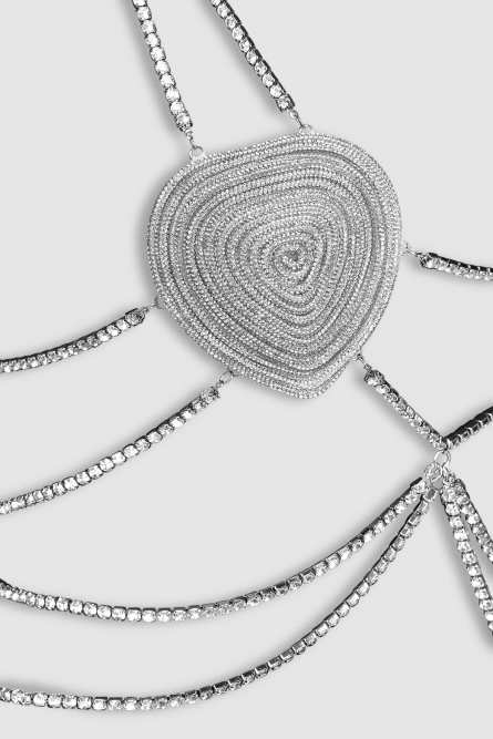 Heart-shaped bra, Silver, Patrizia Pepe