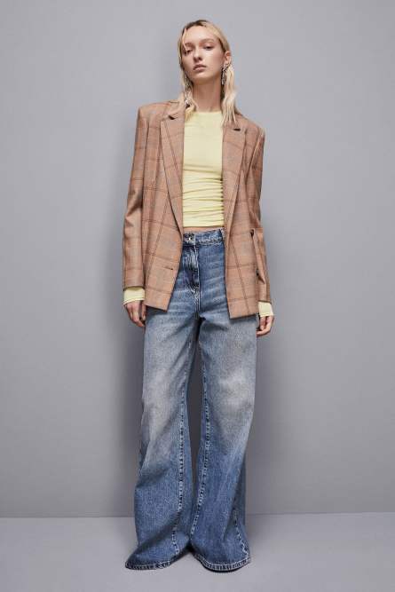 Pull col rond en jersey, Jaune, Patrizia Pepe