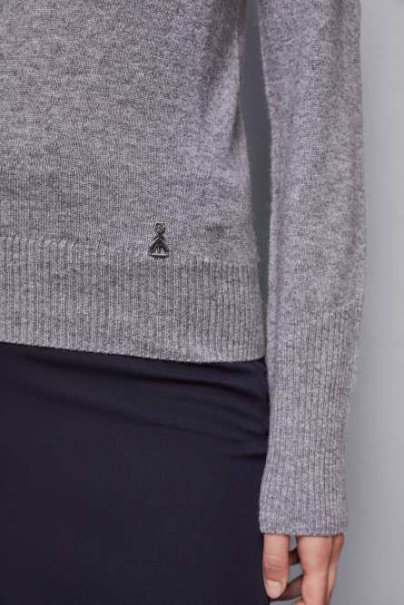 V-neck Cashmere Jumper, Grey, Patrizia Pepe