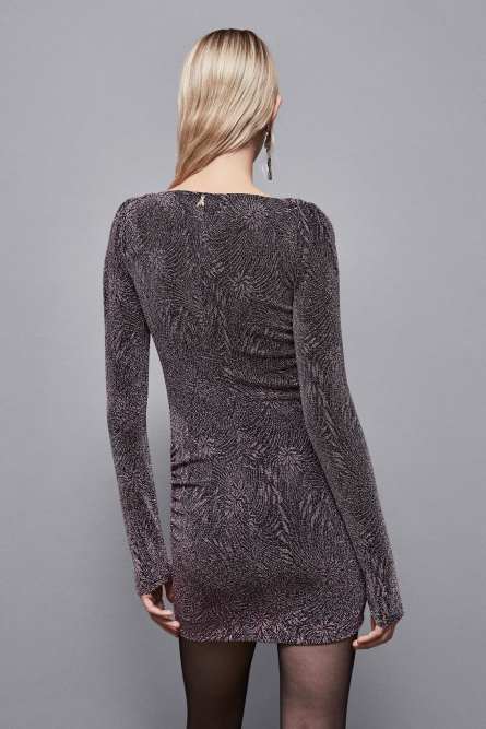 Mini-Cut-out-kleid aus Jersey, Violett, Schwarz, Patrizia Pepe