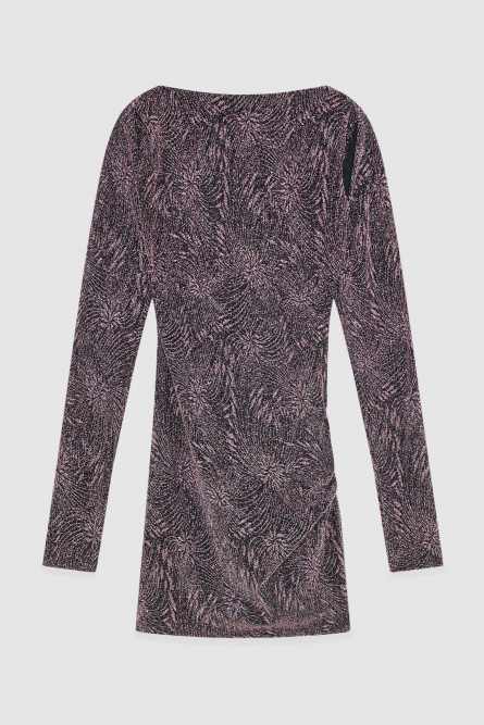 Mini-Cut-out-kleid aus Jersey, Violett, Schwarz, Patrizia Pepe