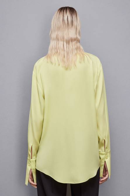 Essential viscose twill shirt, Yellow, Patrizia Pepe