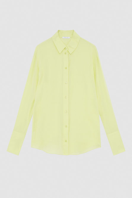 Essential viscose twill shirt, Yellow, Patrizia Pepe