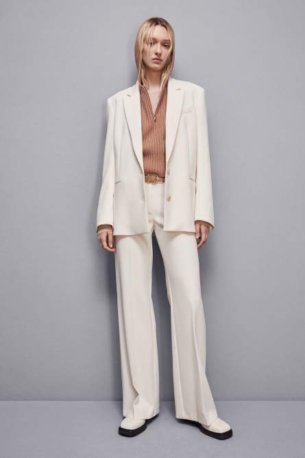 Ribbed vest with zipper, Beige, Patrizia Pepe
