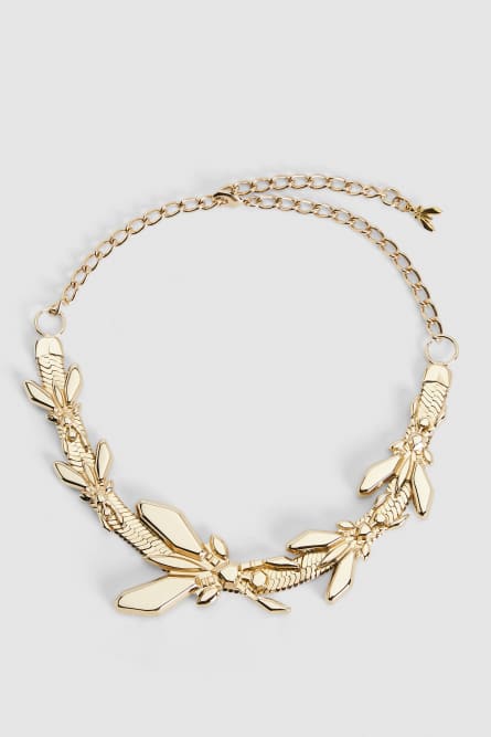 Collana piatta color oro, Oro, Patrizia Pepe