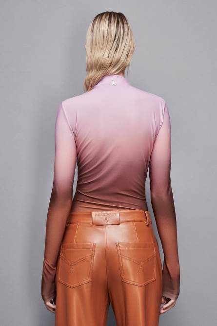 Essential jersey skinny sweater, Brown, Pink, Patrizia Pepe