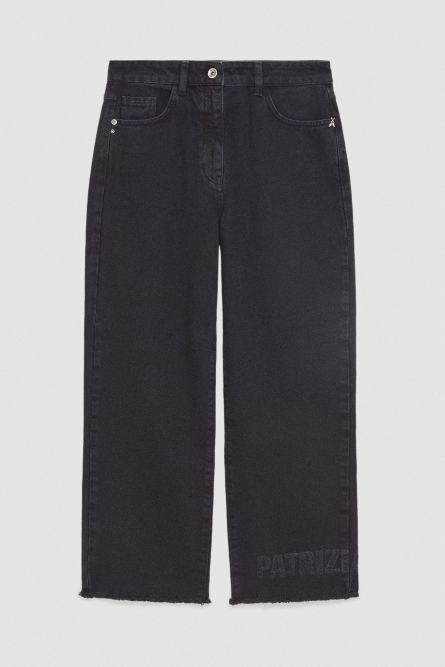 Straight-Cut Denim Hose, Schwarz, Patrizia Pepe