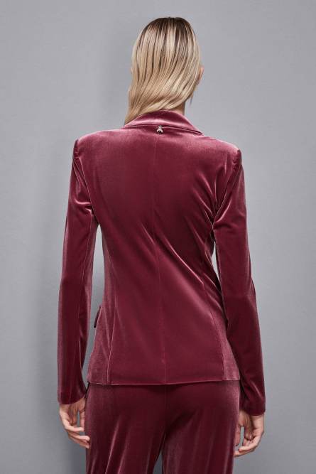 &quot;Essential&quot; velvet jacket, Red, Patrizia Pepe
