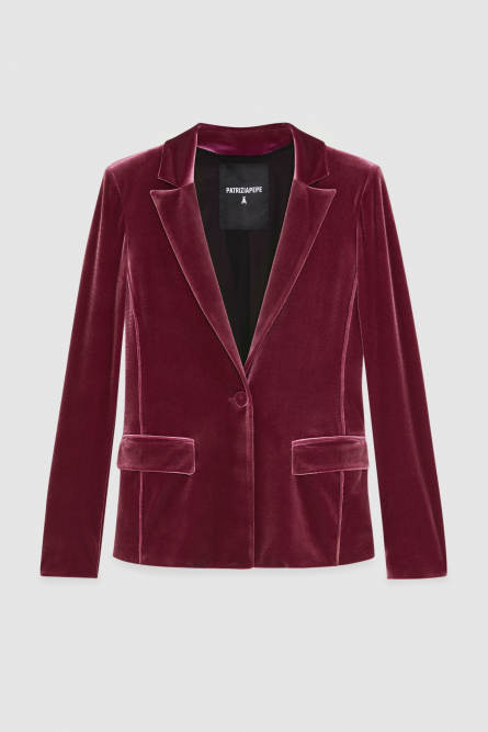 &quot;Essential&quot; velvet jacket, Red, Patrizia Pepe
