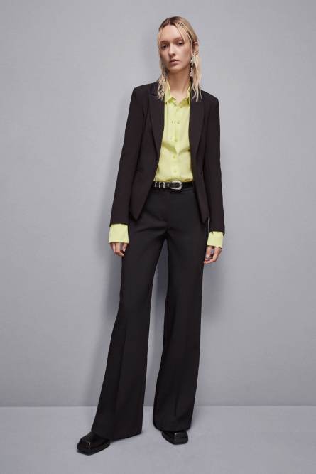 Slim fit twill blazer, Black, Patrizia Pepe