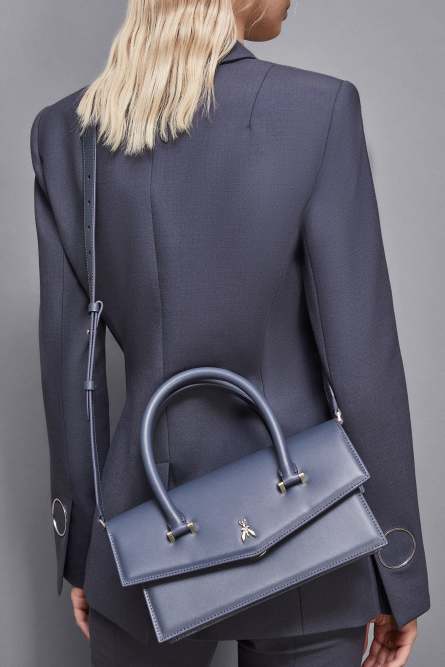 Fly Bamby Leather Bag Large, Grey, Patrizia Pepe
