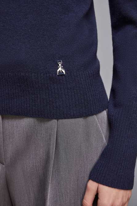 V-neck Cashmere Jumper, Blue, Patrizia Pepe