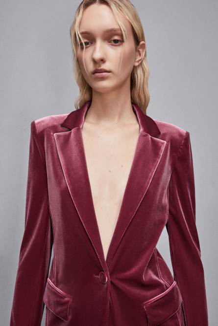 &quot;Essential&quot; velvet jacket, Red, Patrizia Pepe