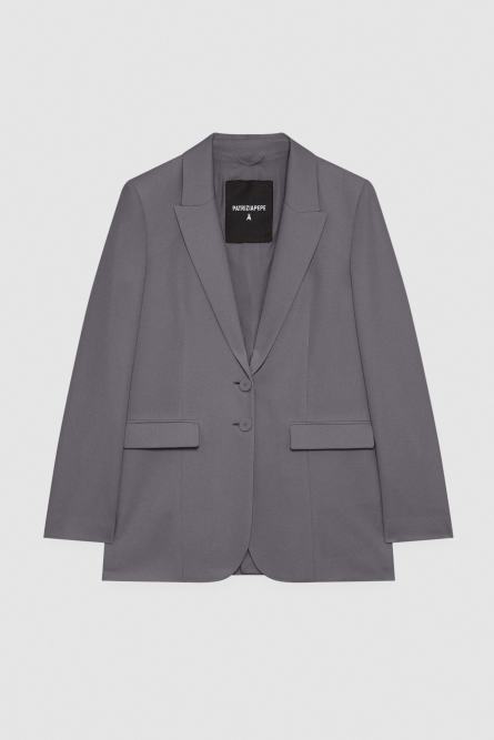 &quot;Essential&quot; Blazer mit zwei Knöpfen, Grau, Patrizia Pepe