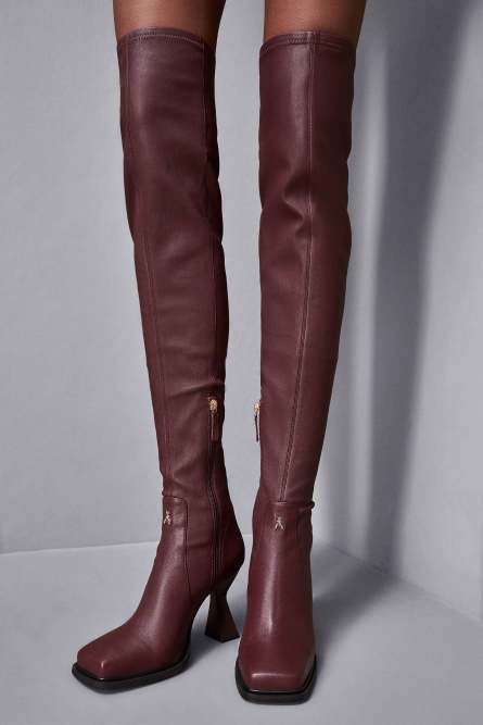 Astral chunky heeled boots, Purple, Patrizia Pepe