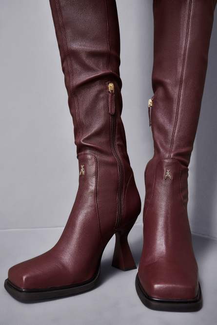 Astral chunky heeled boots, Purple, Patrizia Pepe