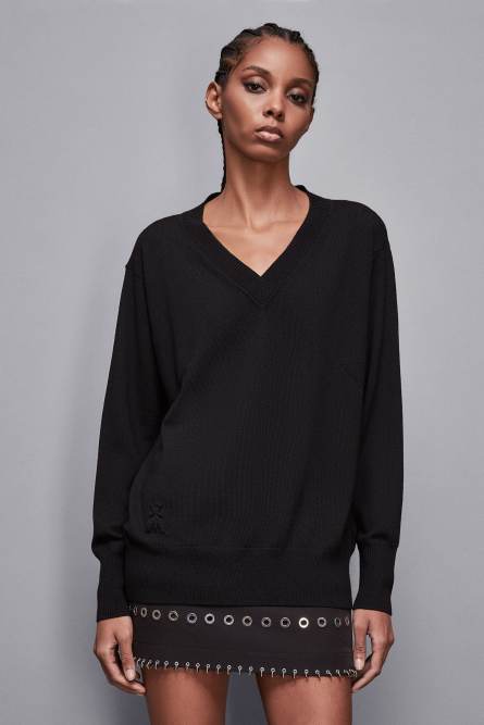 Soft wool sweater, Black, Patrizia Pepe