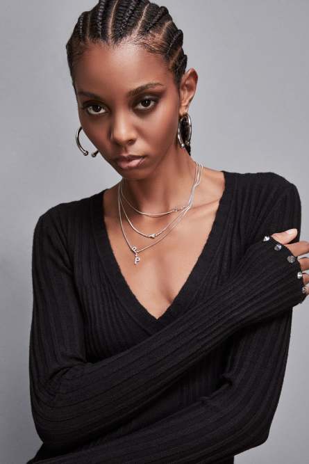 Essential ribbed knitting sweater, Black, Patrizia Pepe