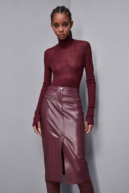 Essential slim fit wool sweater, Red, Patrizia Pepe