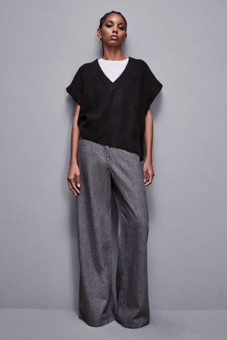 Sleeveless over shirt, Black, Patrizia Pepe